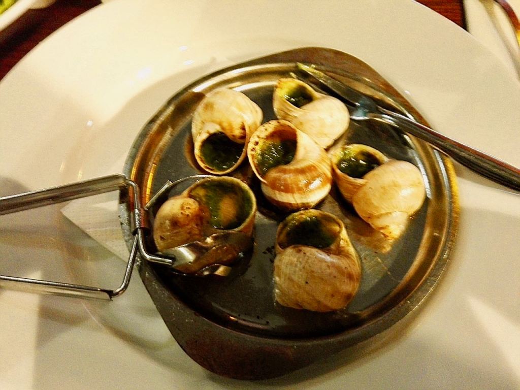 Escargot - cooked land snails - a French delicacy